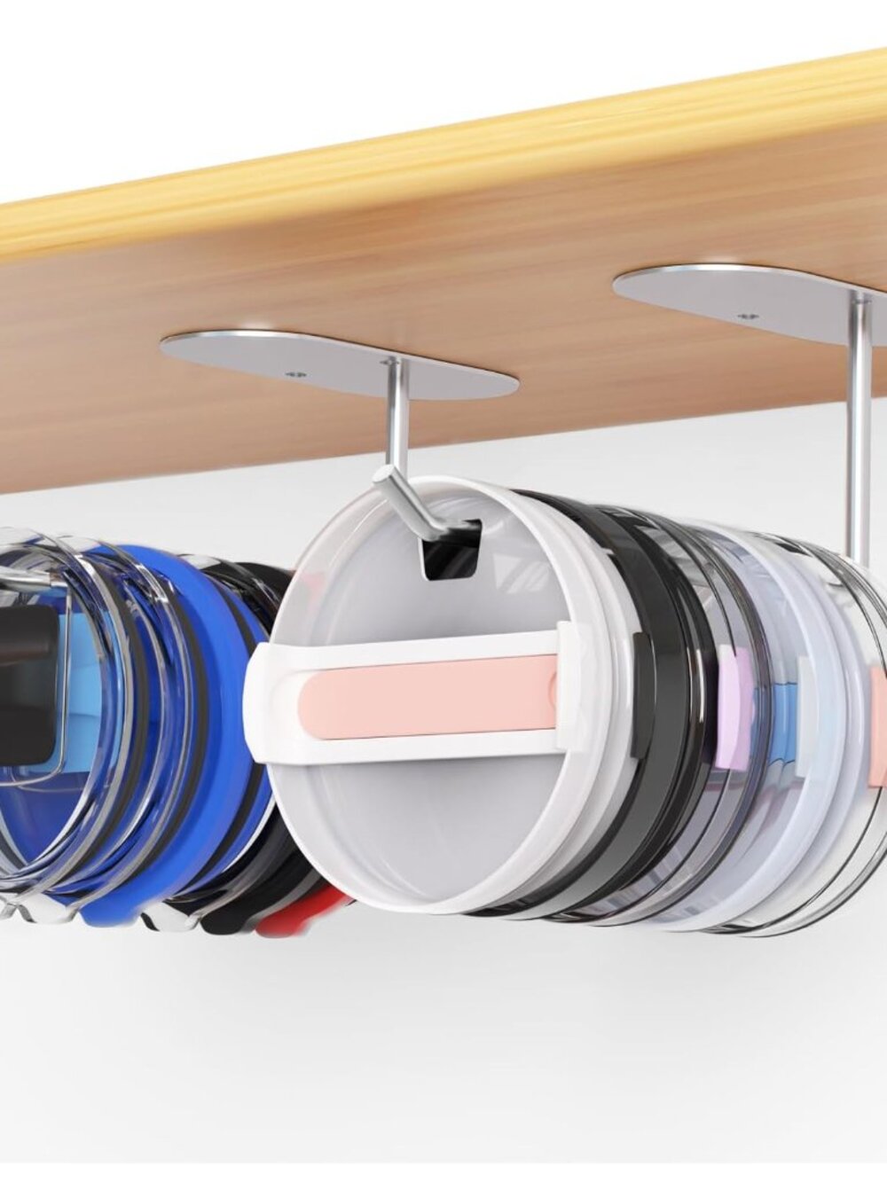 2 Pack Tumbler Lid Organizer, Space Saving Cup Lid Organizer